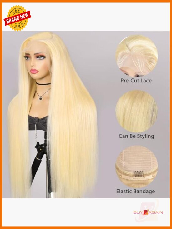 13x6 Lace Front Wig Human Hair 150 Density Straight 38 Inch